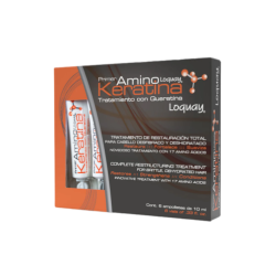 Ampolleta amino keratin reconstruye la fibra capilar por procesos químicos 6x10ml - Loquay