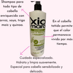Shampoo libre de sulfatos y parabenos limpia profundamente 450ml - Xiomara
