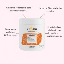 Repair mask repara cabello dañado aporta vitalidad, repara la fibra y sella la cutícula 1L