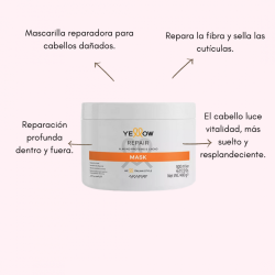 Repair mask repara cabello dañado aporta vitalidad, repara la fibra y sella la cutícula 500ml