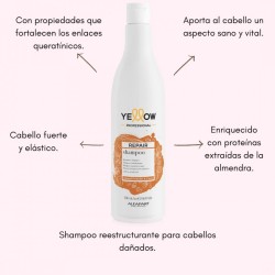 Repair shampoo restructurante para cabello dañado, aporta fuerza y elasticidad 500ml