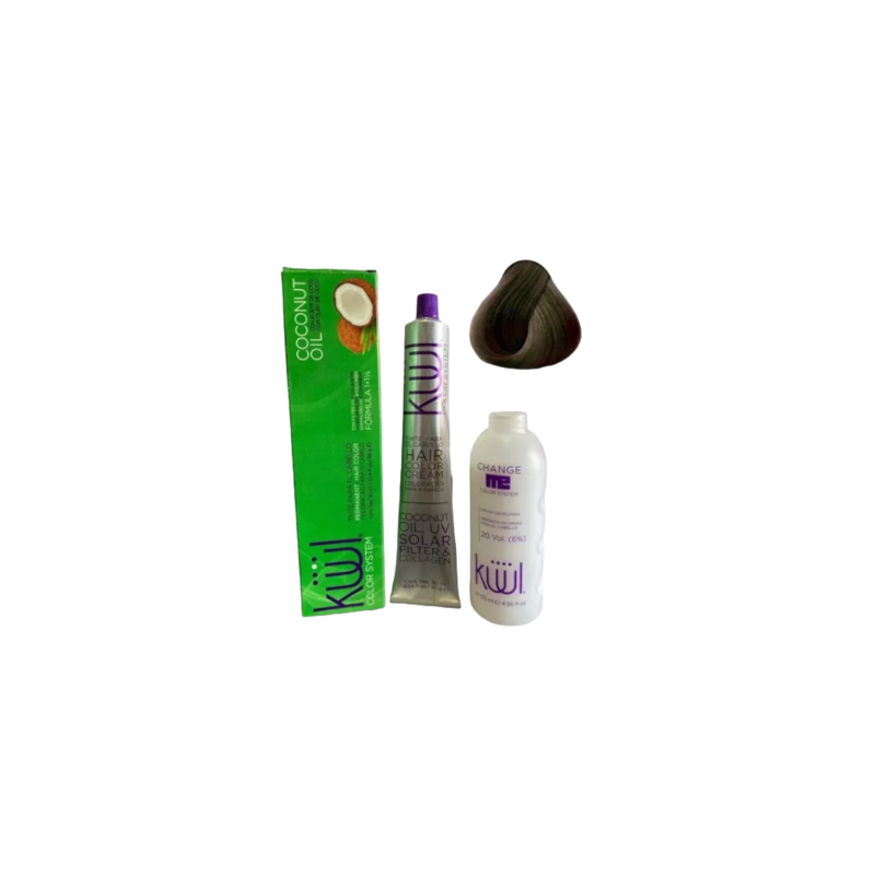 Tinte Kuul 90ml + peróxido 135ml Tono 6.1 Rubio oscuro cenizo