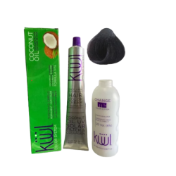 Tinte Kuul 90ml + peróxido 135ml Tono 1V negro violeta