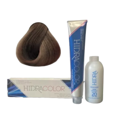 Tinte Hidracolor 90ml + peróxido 135ml Tono 6.34 rubio oscuro dorado cobrizo