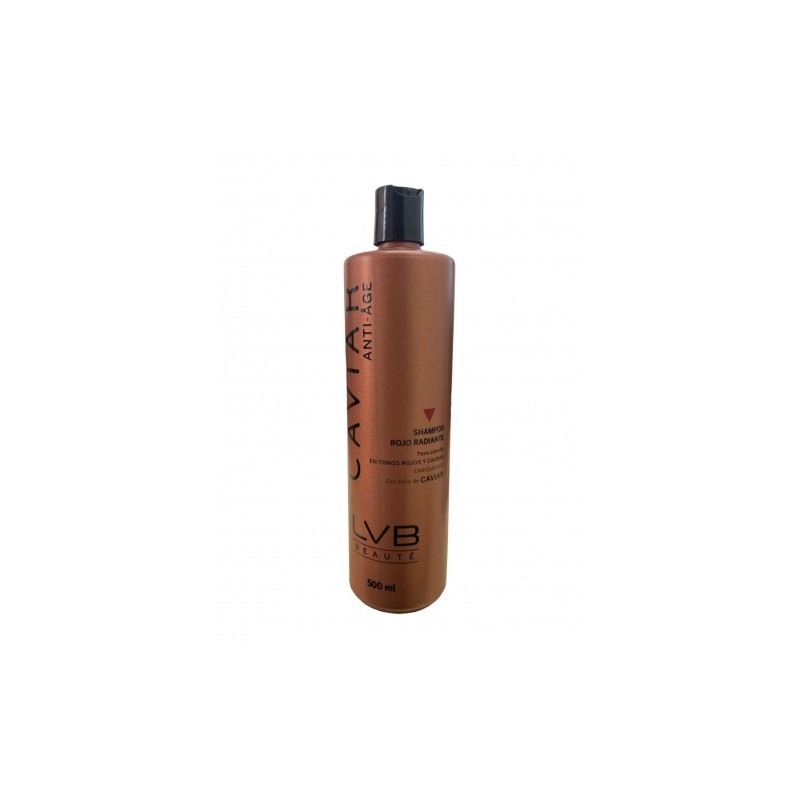 Shampoo Rojo Radiante anti-age con elixir de caviar para rojos y caobas 500ml - LVB Beauté