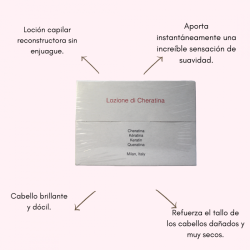 Di Cheratina Lozione ampolleta sin enjuague refuerza los cabellos y aporta brillo 12x10ml