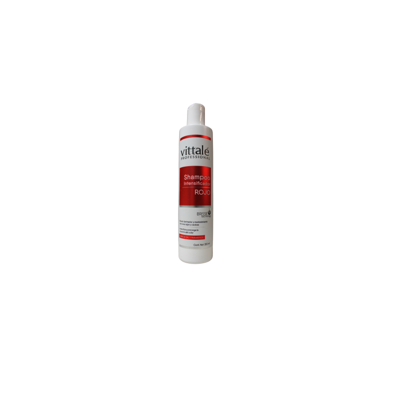 shampoo intensificador rojo, libre de sal y parabenos 320ml