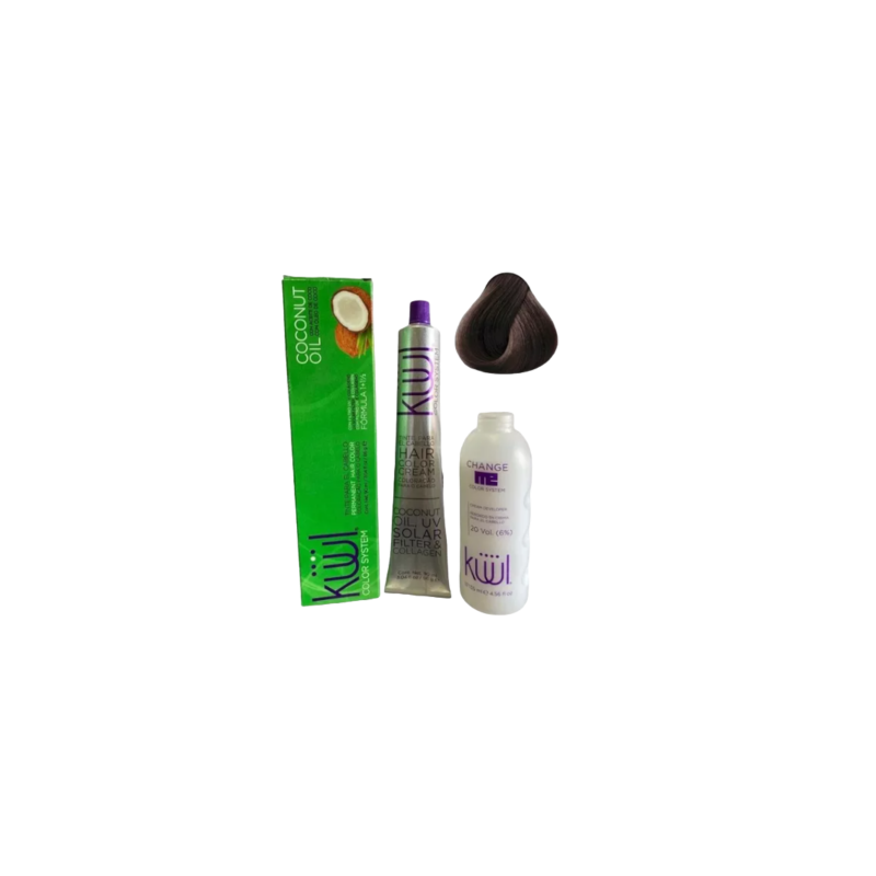 Tinte Kuul 90ml + peróxido 135ml Tono 5.1 castaño claro cenizo