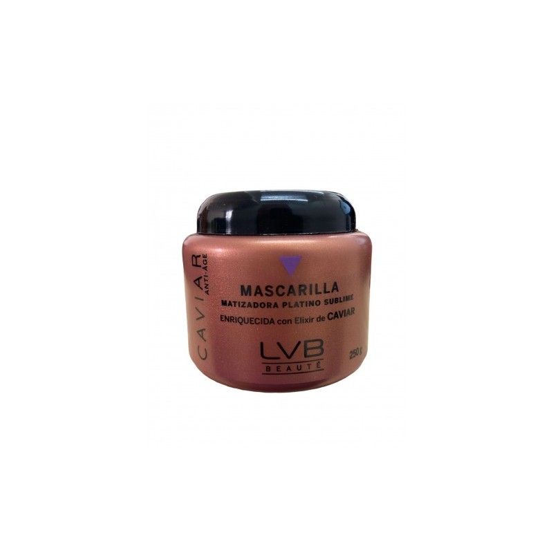 Mascarilla Matiz Platino Sublime con elixir de caviar elimina los visos amarillos 250g - LVB Beauté