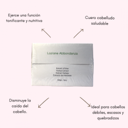 Abbondanza Lozione evita la caída, purifaca la raíz 12x10ml
