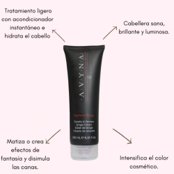 Zenzero maschera colorante Rosso reestructura e intensifica el color cosmético y nutre el cabello 250ml