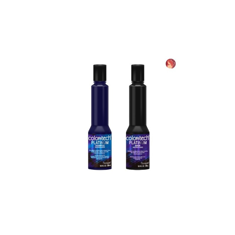 Shampoo y tratamiento Platinum matiz y neutralizador de reflejos amarillos 2*300ml - Nutrapél