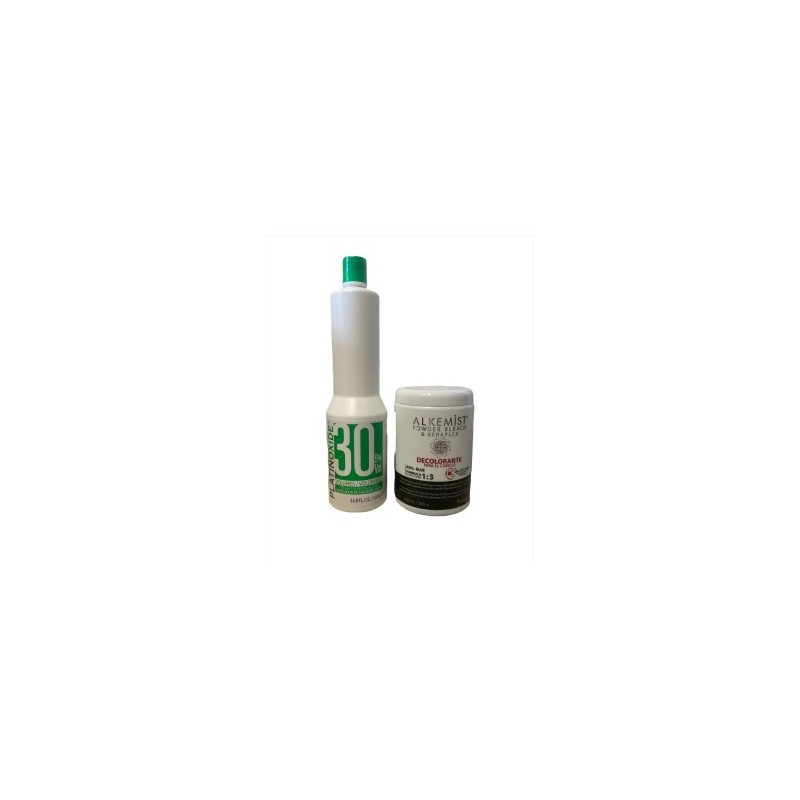 Kit Decolorante Azul Alkemist 350g + Peróxido 30vol conserva la estructura interna del cabello- Nutrapél