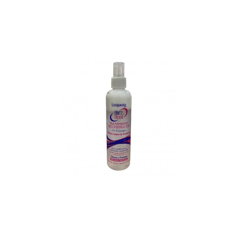 Tratamiento reconstructor contra cabello seco, maltratado y procesado, dos fases 250ml - Loquay
