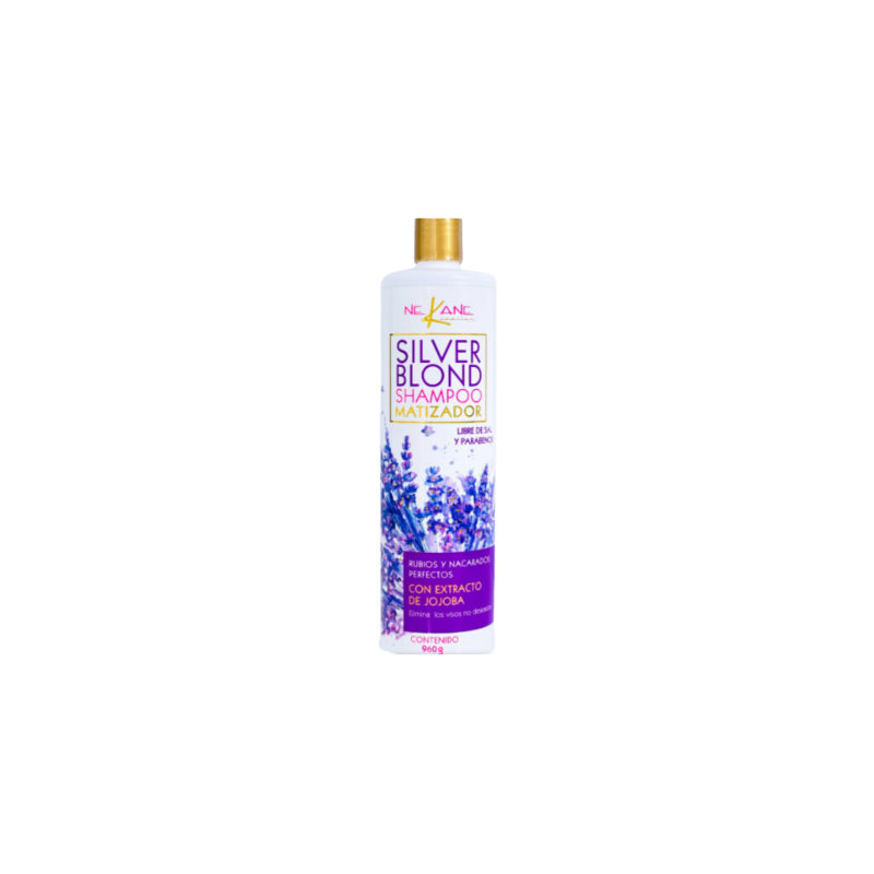 Shampoo matiz Silver Blond Elimina visos en cabello rubio y nacarado 960ml