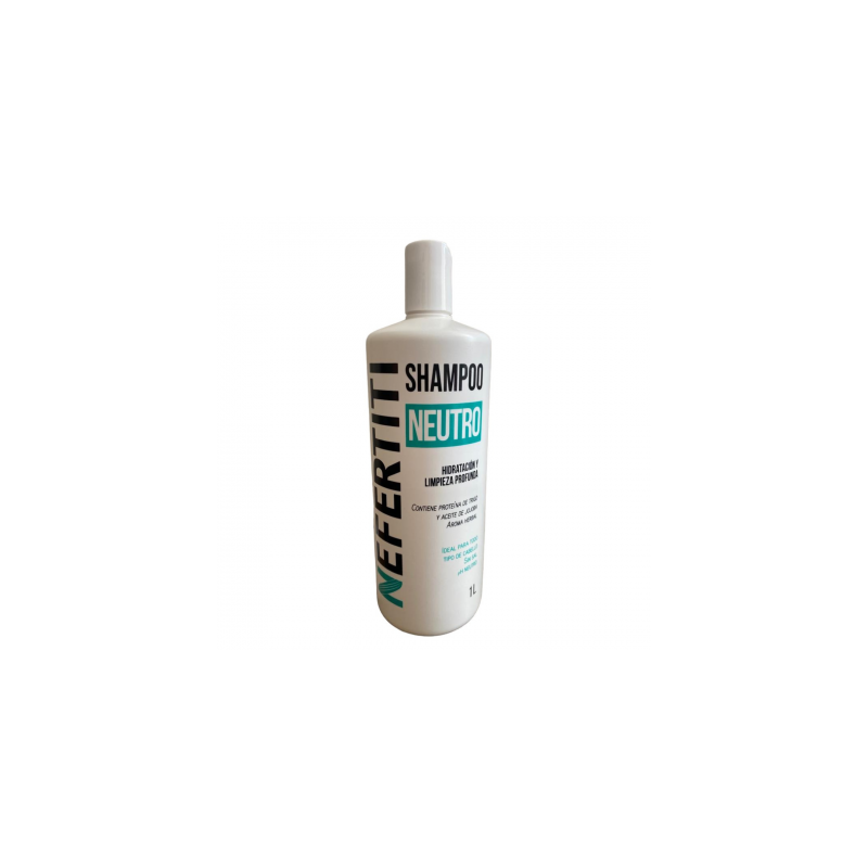 Shampoo Neutro humecta y conserva el equilibrio del cabello, libre de impurezas 1L - Nefertiti
